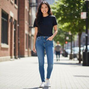 American Eagle Womens Size 00 Short Blue Next Level Stretch Jegging Skinny Jeans
